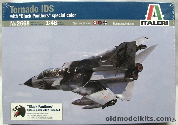 Italeri 1/48 Panavia Tornado IDS - Italian Air Force 'Black Panthers' Special / RAF No 31 Sq Bruggen German 1991 / RAF 9th Sq Bruggen 1985 / Luftwaffe JG33 2007, 2668 plastic model kit